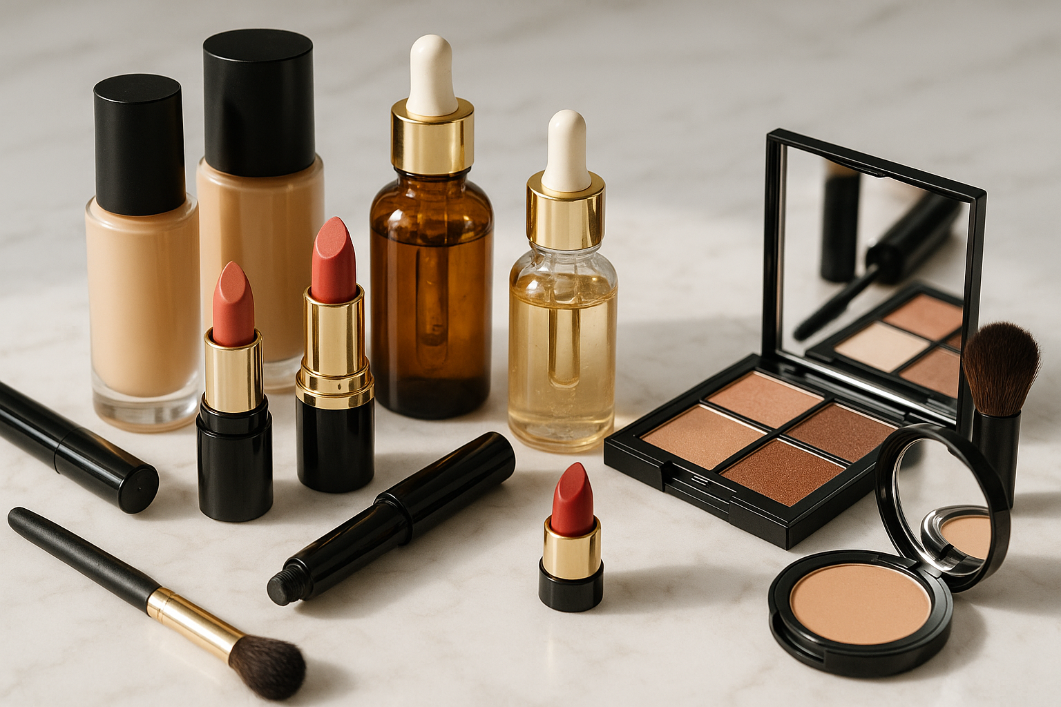 beauty products, make it a real photo